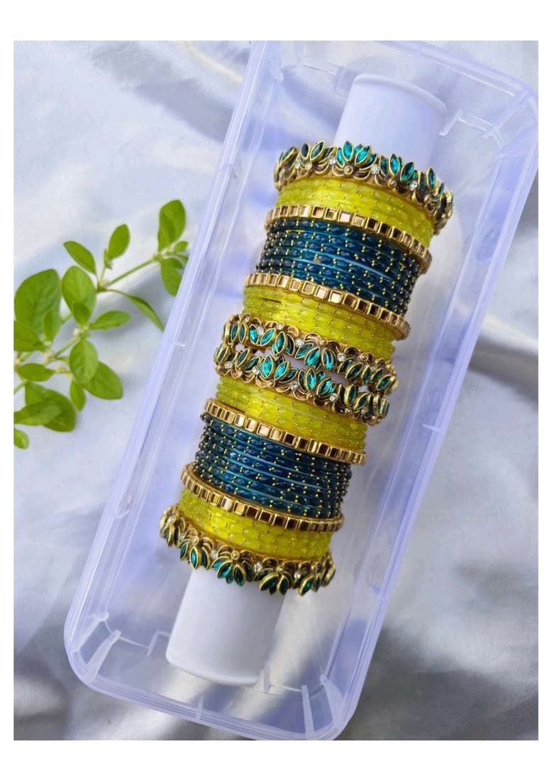 THAMARAI 1.0 (peacock blue with lemon yellow)